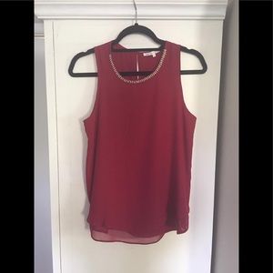 Burgundy embellished top